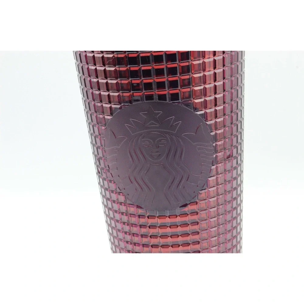 Starbucks Berry Plum Grid Disco Christmas Holiday 2020 Cold Cup Tumbler